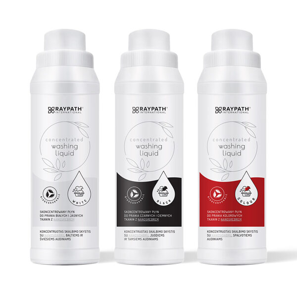 Skalbikliai po 500 ml (pasirinktinai baltiems, juodiems ir spalvotiems audiniams)